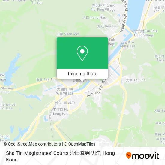 Sha Tin Magistrates' Courts 沙田裁判法院地圖