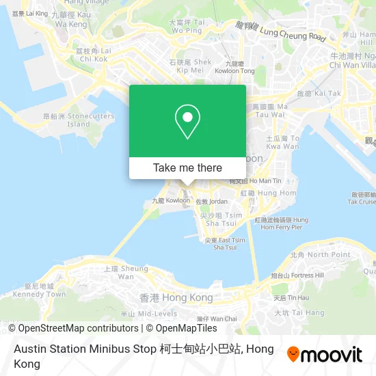 Austin Station Minibus Stop 柯士甸站小巴站 map