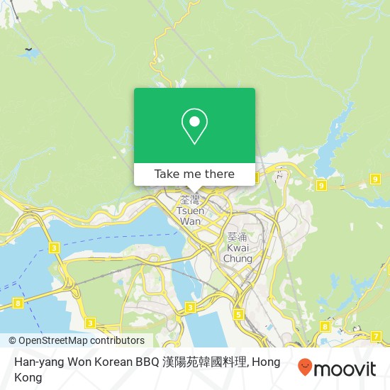 Han-yang Won Korean BBQ 漢陽苑韓國料理地圖