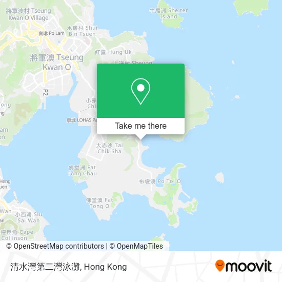 清水灣第二灣泳灘地圖