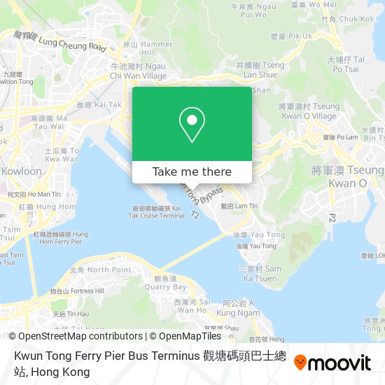 Kwun Tong Ferry Pier Bus Terminus 觀塘碼頭巴士總站 map