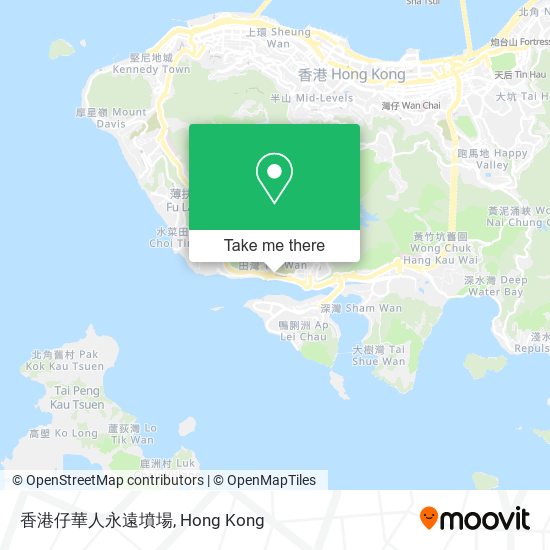 香港仔華人永遠墳場地圖