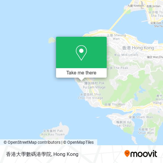 香港大學數碼港學院地圖