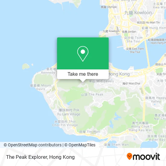 The Peak Explorer map