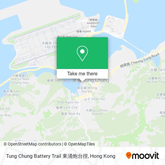 Tung Chung Battery Trail 東涌炮台徑 map