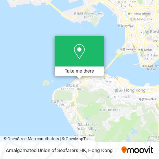 Amalgamated Union of Seafarers HK map