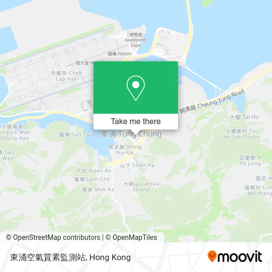 東涌空氣質素監測站 map