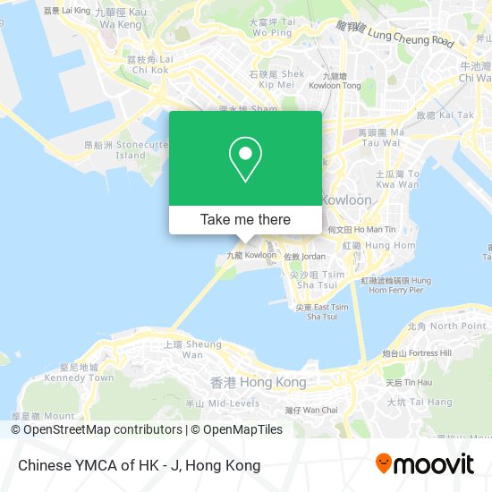 Chinese YMCA of HK - J map