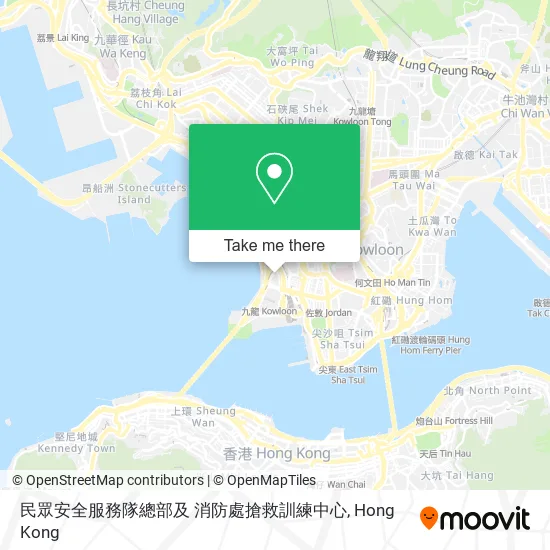 民眾安全服務隊總部及 消防處搶救訓練中心地圖
