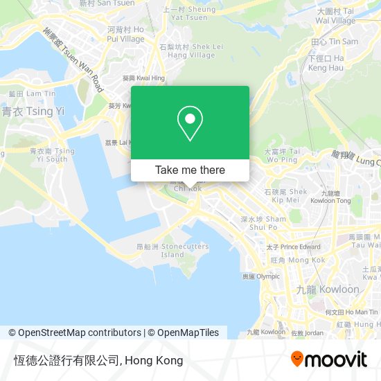 恆德公證行有限公司地圖