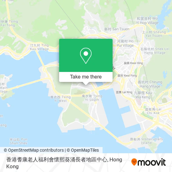 香港耆康老人福利會懷熙葵涌長者地區中心地圖