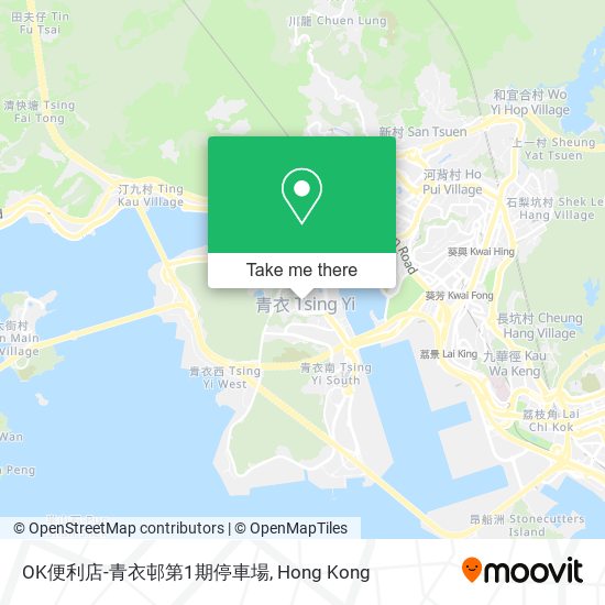 OK便利店-青衣邨第1期停車場地圖