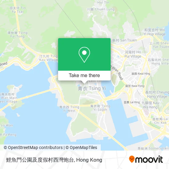 鯉魚門公園及度假村西灣炮台 map