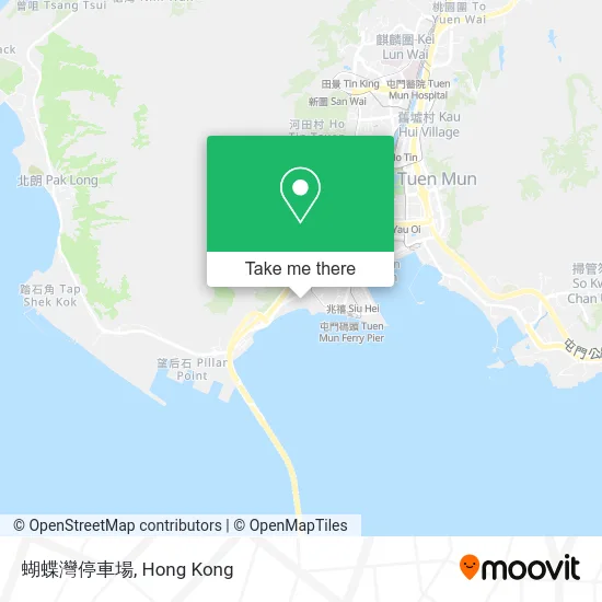 蝴蝶灣停車場 map