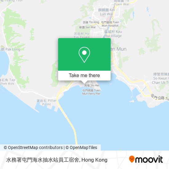水務署屯門海水抽水站員工宿舍地圖