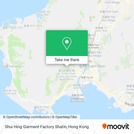 Shui Hing Garment Factory Shatin map