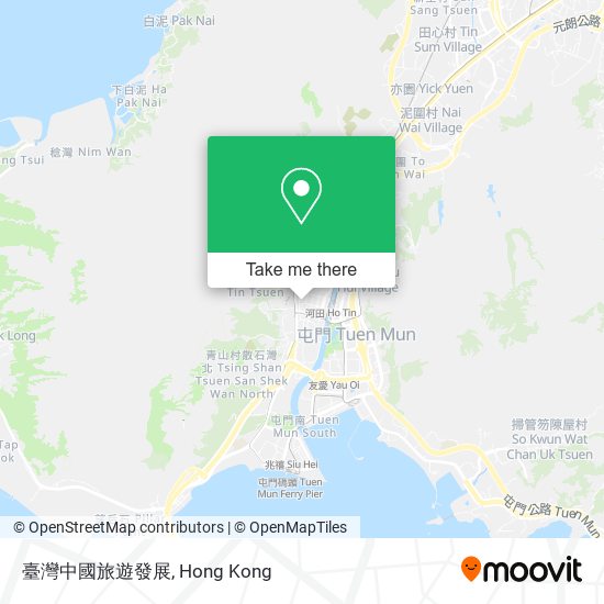 臺灣中國旅遊發展 map