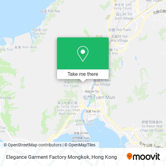 Elegance Garment Factory Mongkok map