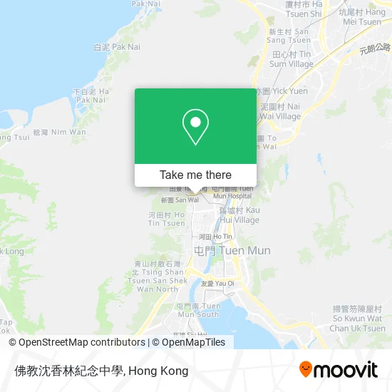 佛教沈香林紀念中學地圖