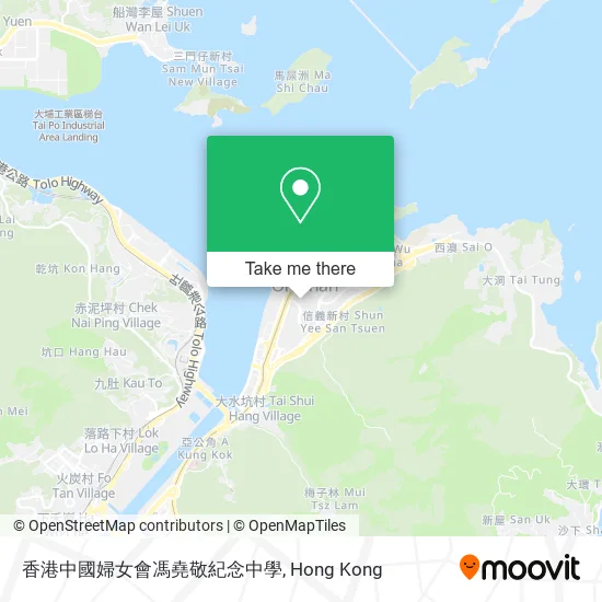香港中國婦女會馮堯敬紀念中學地圖