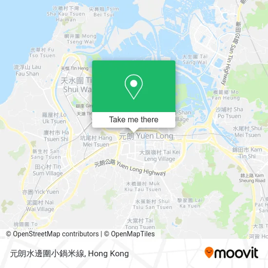 元朗水邊圍小鍋米線地圖