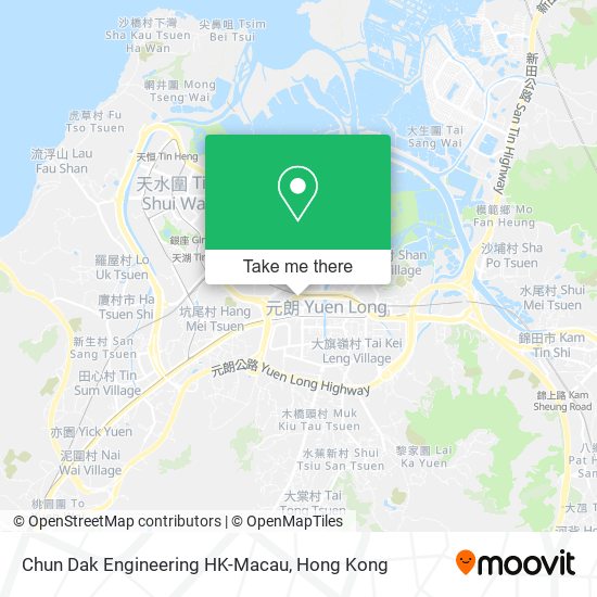 Chun Dak Engineering HK-Macau map