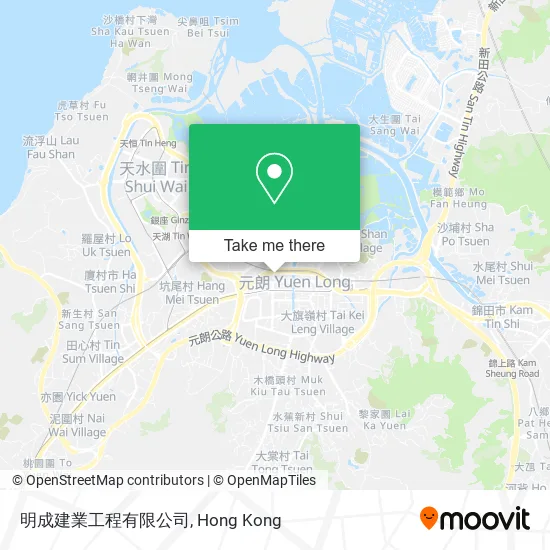 明成建業工程有限公司地圖