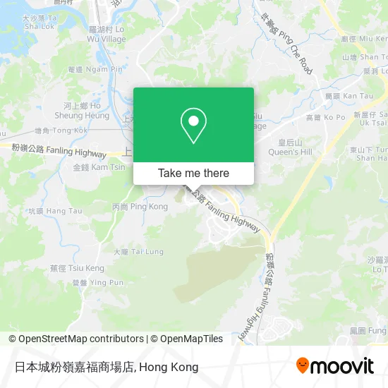日本城粉嶺嘉福商場店地圖
