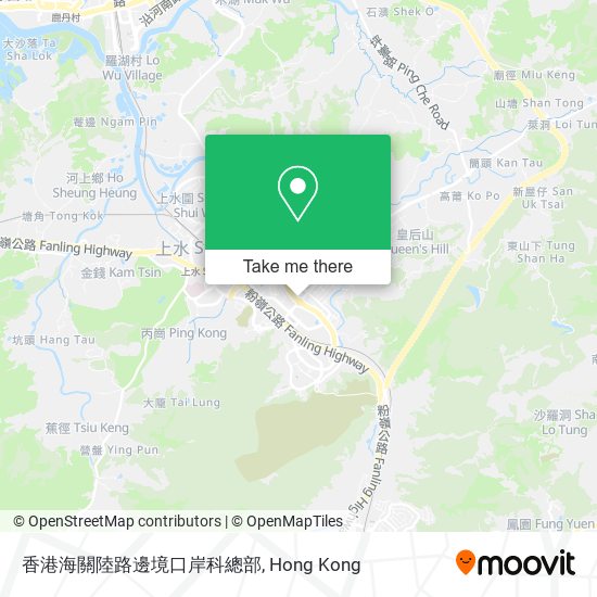 香港海關陸路邊境口岸科總部地圖