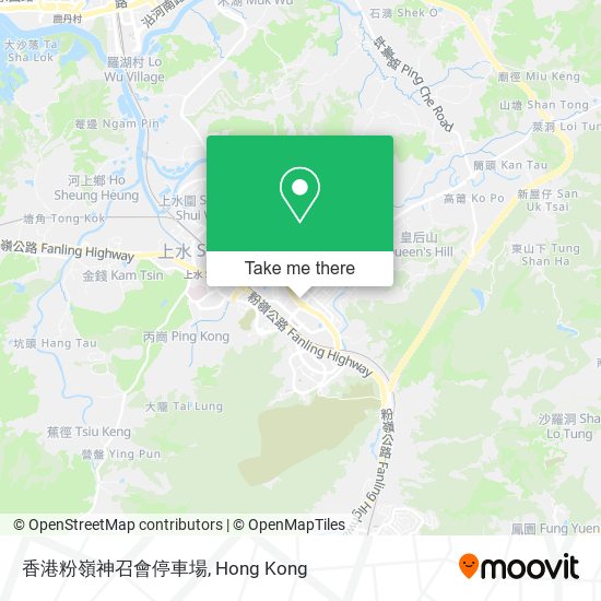 香港粉嶺神召會停車場 map