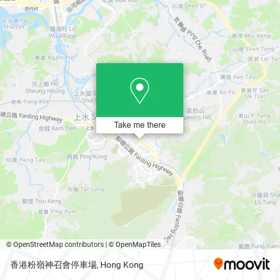 香港粉嶺神召會停車場地圖