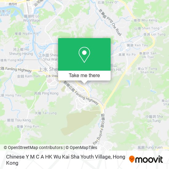 Chinese Y M C A HK Wu Kai Sha Youth Village map