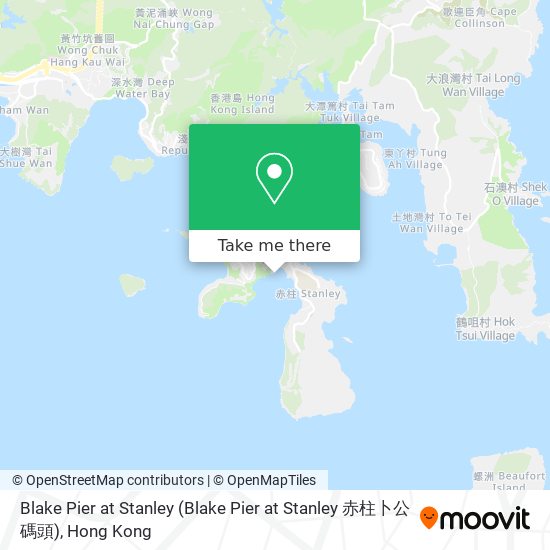 Blake Pier at Stanley map