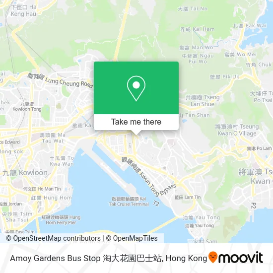 Amoy Gardens Bus Stop 淘大花園巴士站地圖