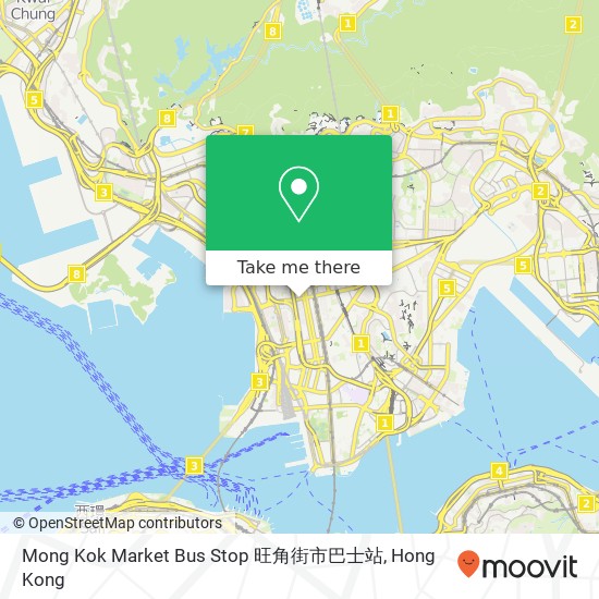 Mong Kok Market Bus Stop 旺角街市巴士站 map