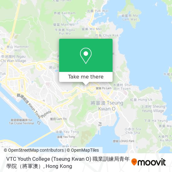 VTC Youth College (Tseung Kwan O) 職業訓練局青年學院（將軍澳） map