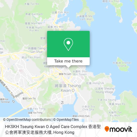 HKSKH Tseung Kwan O Aged Care Complex 香港聖公會將軍澳安老服務大樓 map