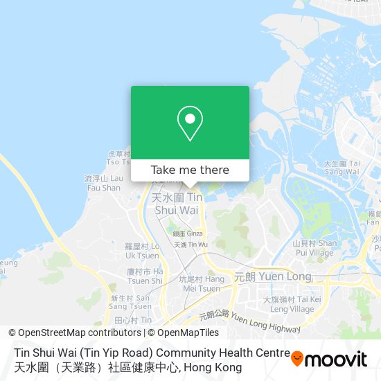 Tin Shui Wai (Tin Yip Road) Community Health Centre 天水圍（天業路）社區健康中心 map