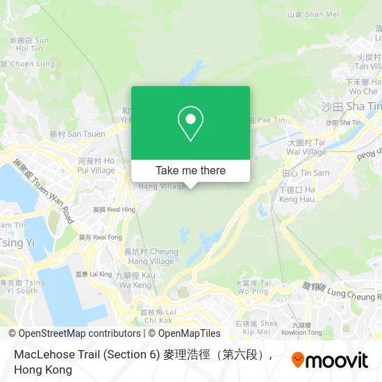 MacLehose Trail (Section 6) 麥理浩徑（第六段） map