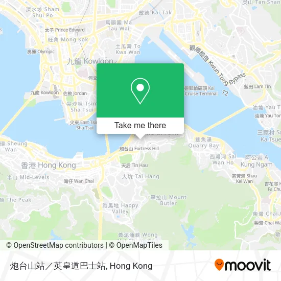 炮台山站／英皇道巴士站地圖