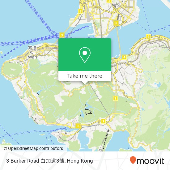 3 Barker Road 白加道3號 map