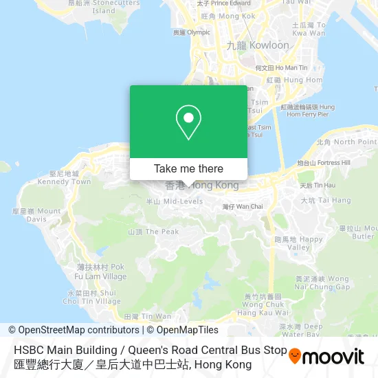 HSBC Main Building / Queen's Road Central Bus Stop 匯豐總行大廈／皇后大道中巴士站地圖