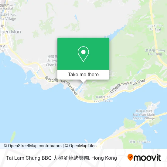 Tai Lam Chung BBQ 大欖涌燒烤樂園地圖