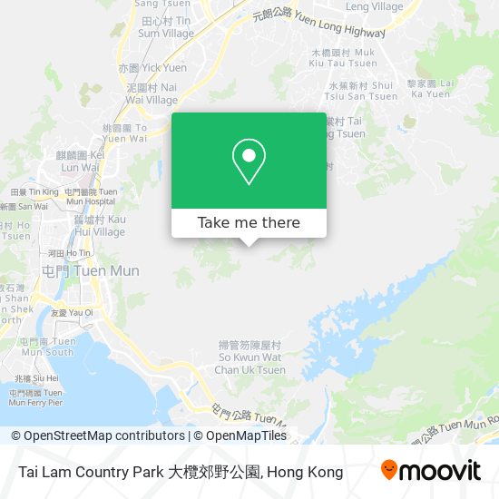 Tai Lam Country Park 大欖郊野公園 map