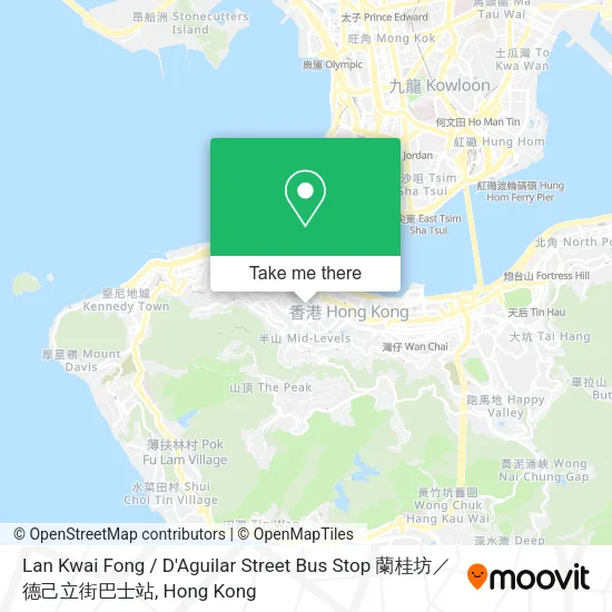 Lan Kwai Fong / D'Aguilar Street Bus Stop 蘭桂坊／德己立街巴士站 map