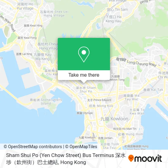 Sham Shui Po (Yen Chow Street) Bus Terminus 深水埗（欽州街）巴士總站地圖