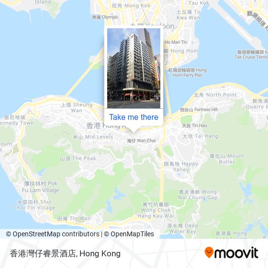 香港灣仔睿景酒店 map