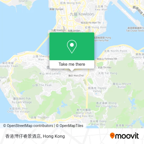 香港灣仔睿景酒店地圖