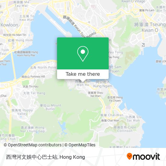 西灣河文娛中心巴士站 map