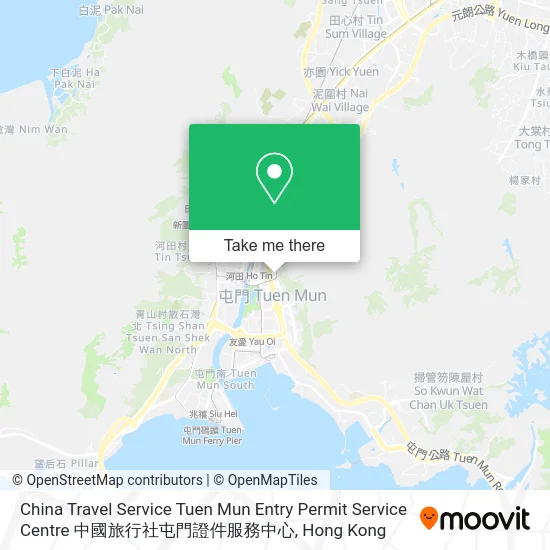 China Travel Service Tuen Mun Entry Permit Service Centre 中國旅行社屯門證件服務中心地圖